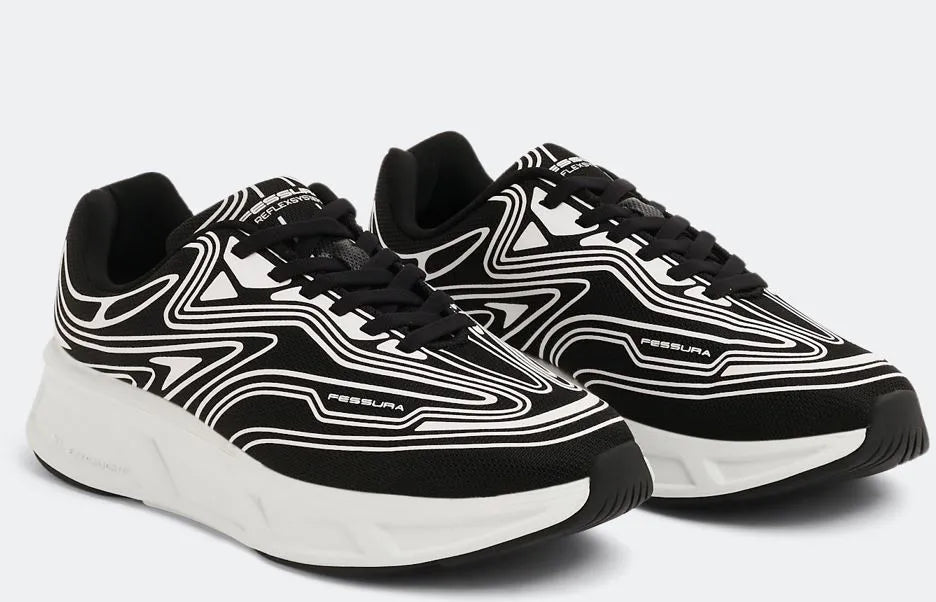 Унисекс обувки Fessura Wmns Runflex 01 Canvas Черно/бяло Бяло/черно Черно