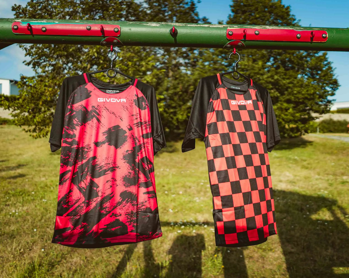 Tricou sport Givova Art Interlock Roșu-negru Roșu
