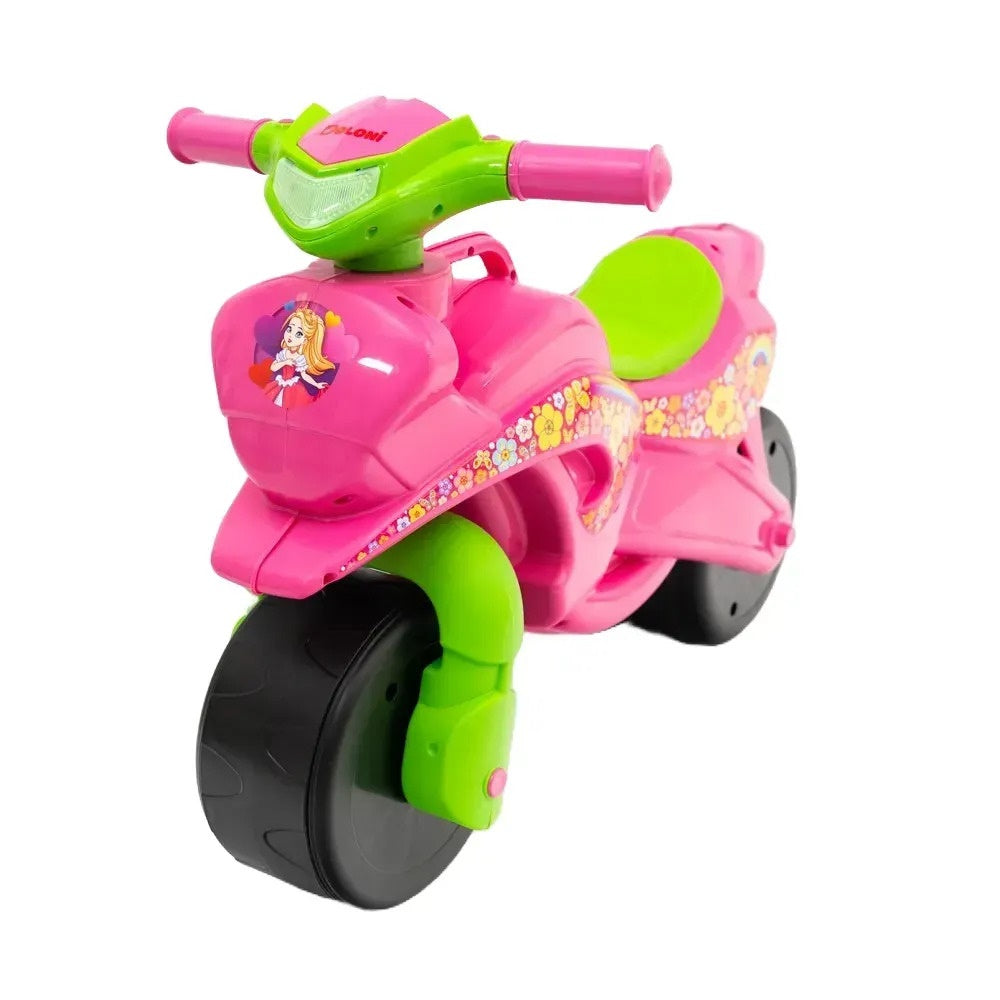 Doloni Balance Bike Motorcycle Pink-green 70x32x52