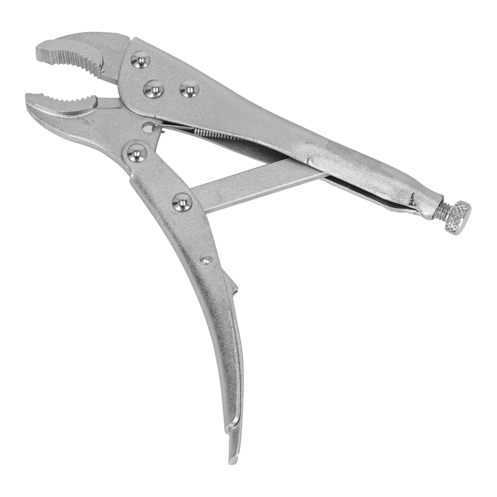Lock Grip Pliers 250 Mm. Rounded Jaws. Pliers Nickel Plated.