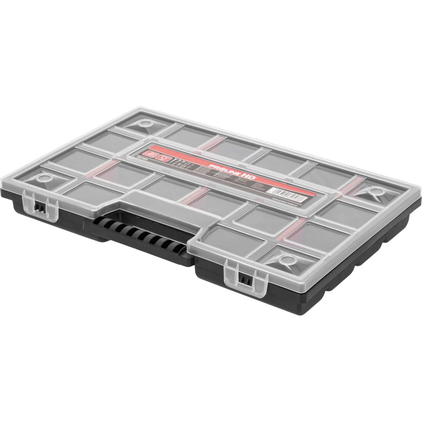 Organizér úložného boxu s rukoväťou 23 priehradiek 3,5 x 19,5 x 29 cm Proline Hd