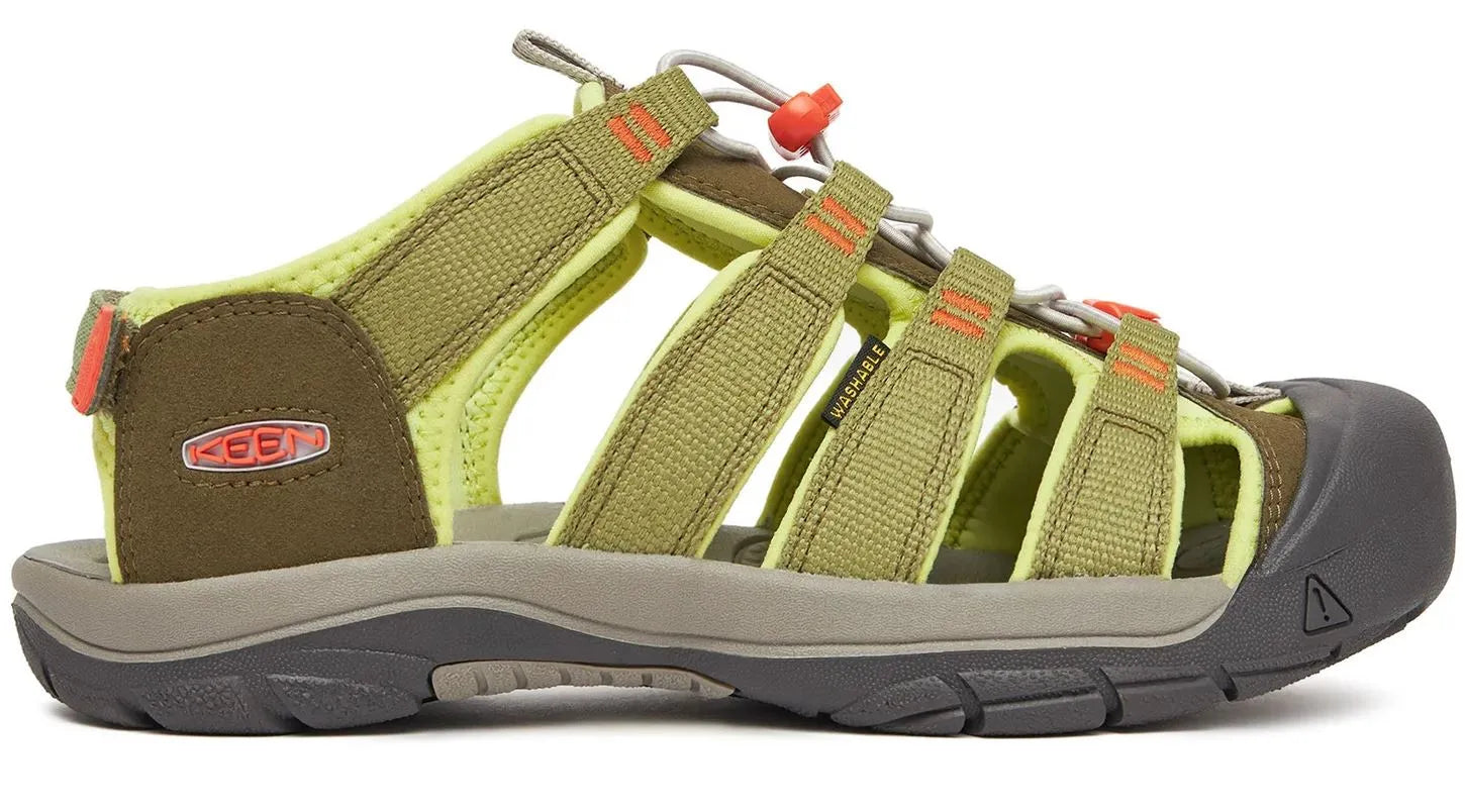 Detské topánky Keen jr newport boundless tmavé olivovo/šarlátové ibis zelené 35