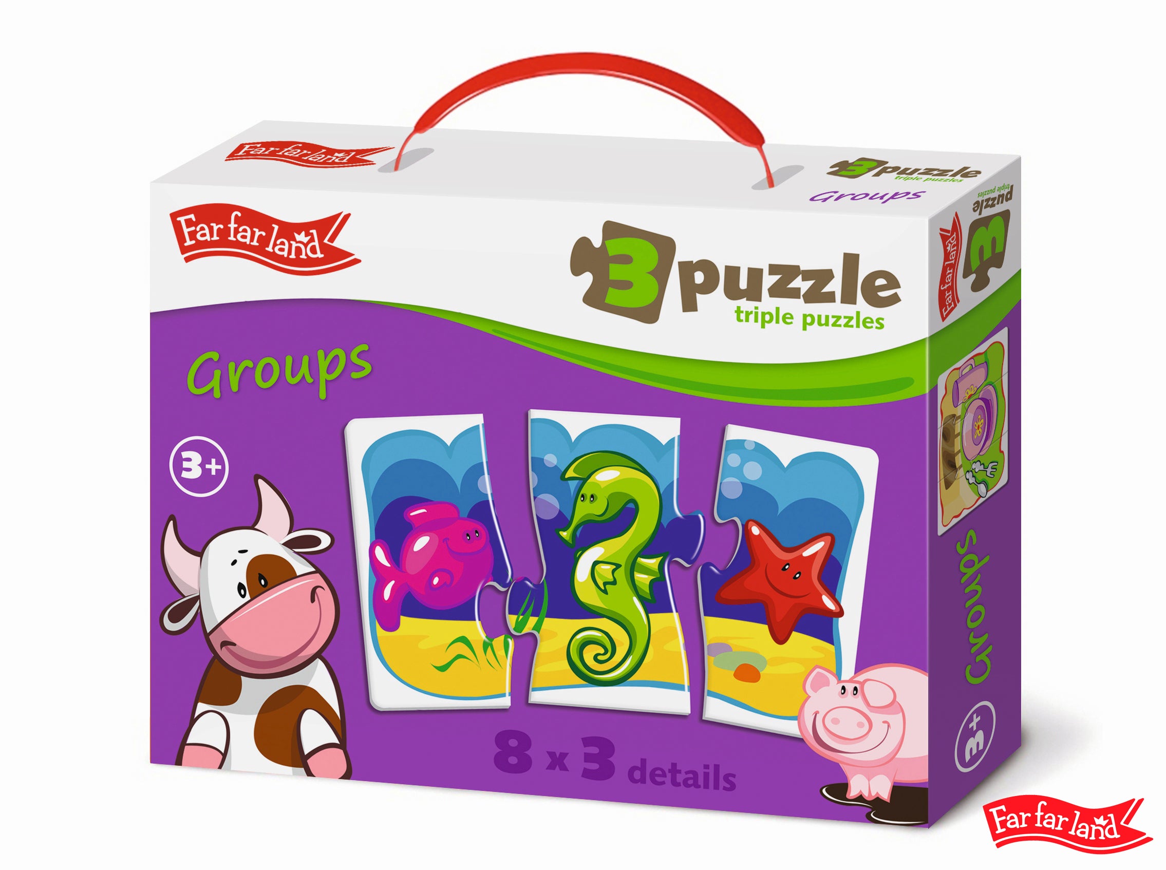 Far Far Land Puzzle Három csoport 8 képből
