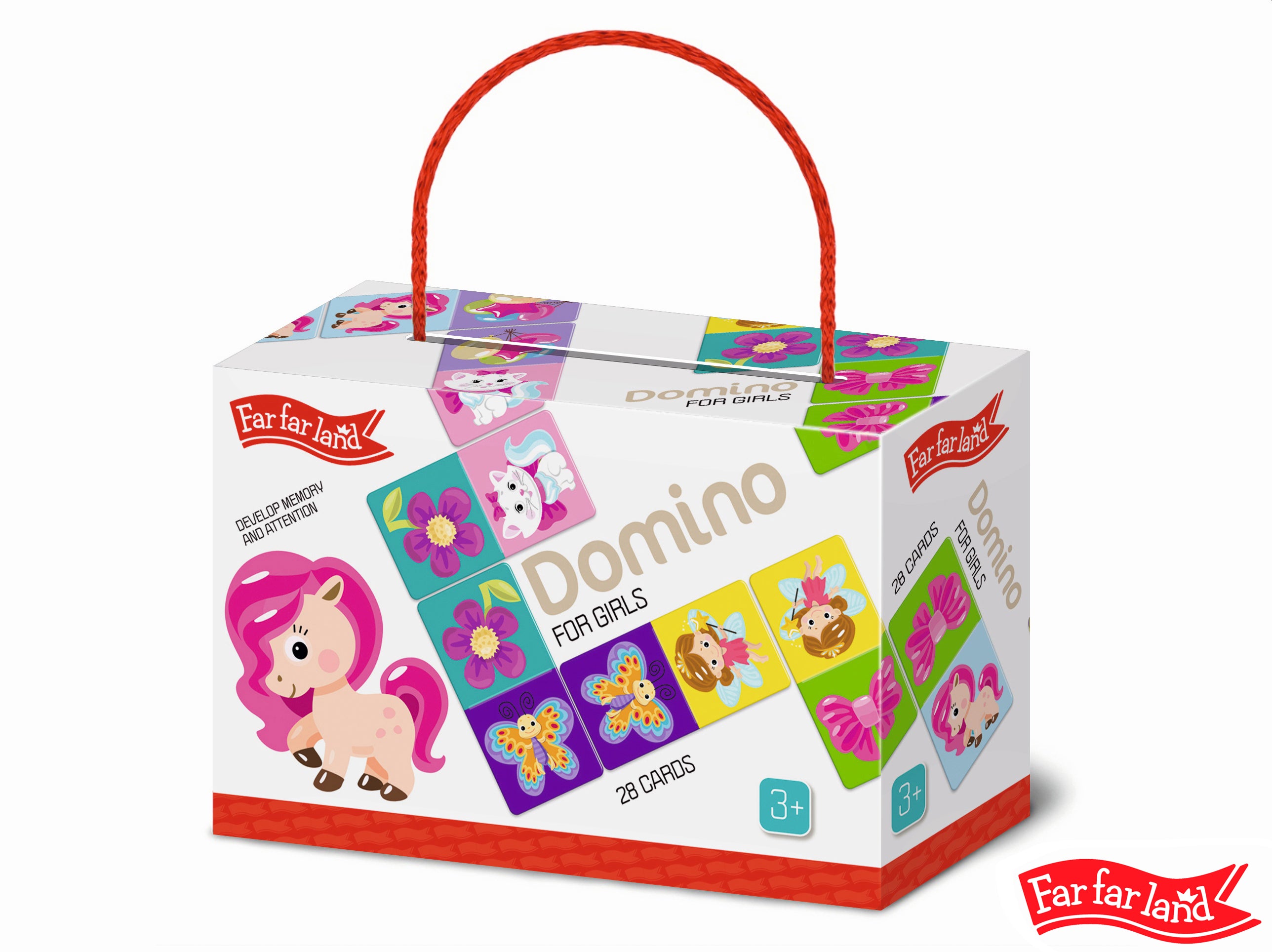 Far Far Land Domino с картинки за момичета 28 карти