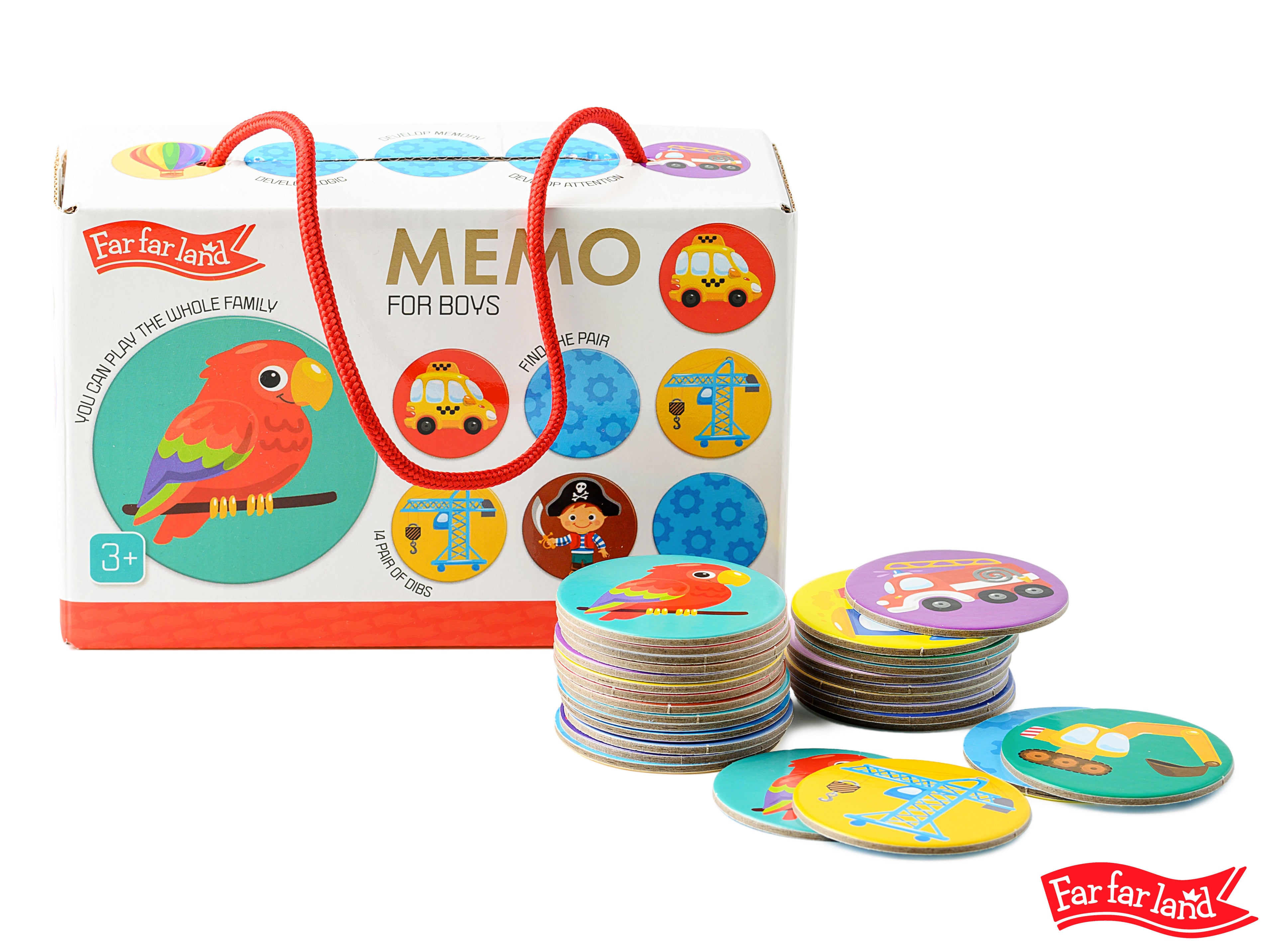 Far Far Land Memory Game Round For Boys