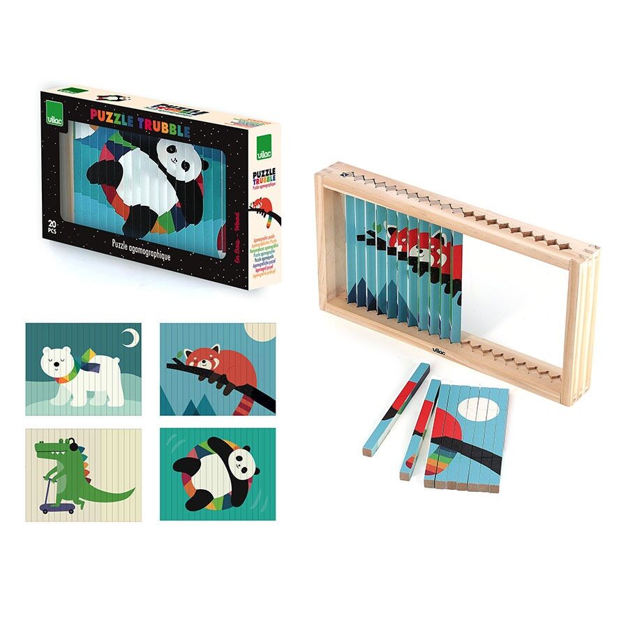 Vilac Puzzle 4d Madera Animales