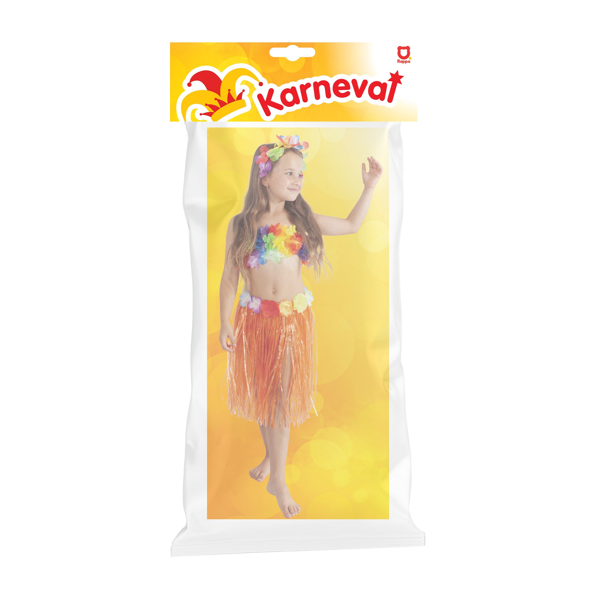 Der Kinderrock Hawaii Orange 45 cm