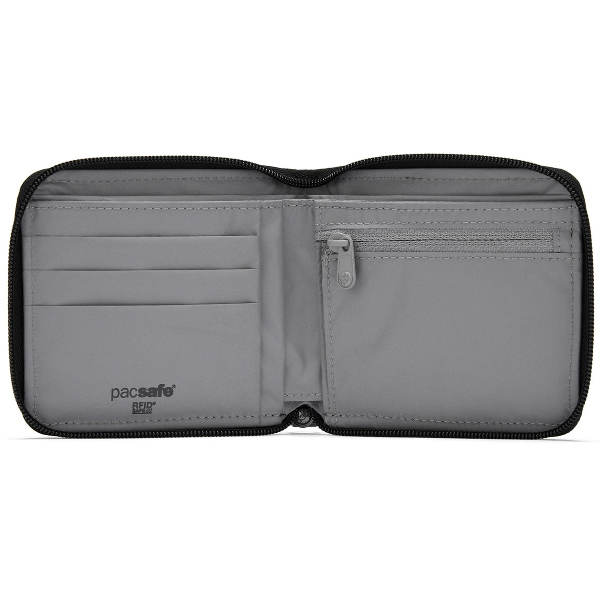 Pacsafe Rfidsafe Zip Around Wallet Jet Black