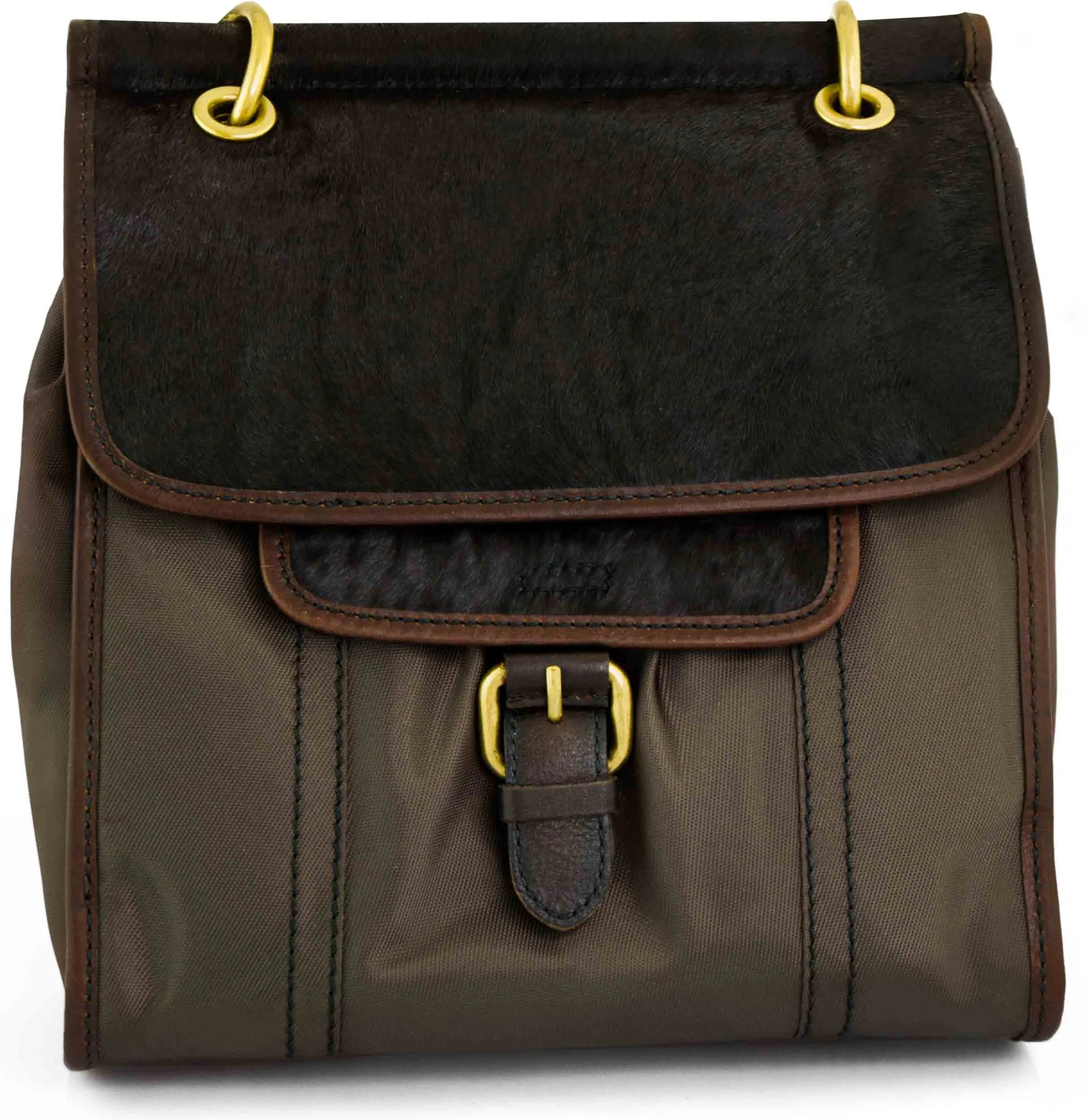 Mála ghualainn iontaise na mban emory crossbody flap olóige khaki