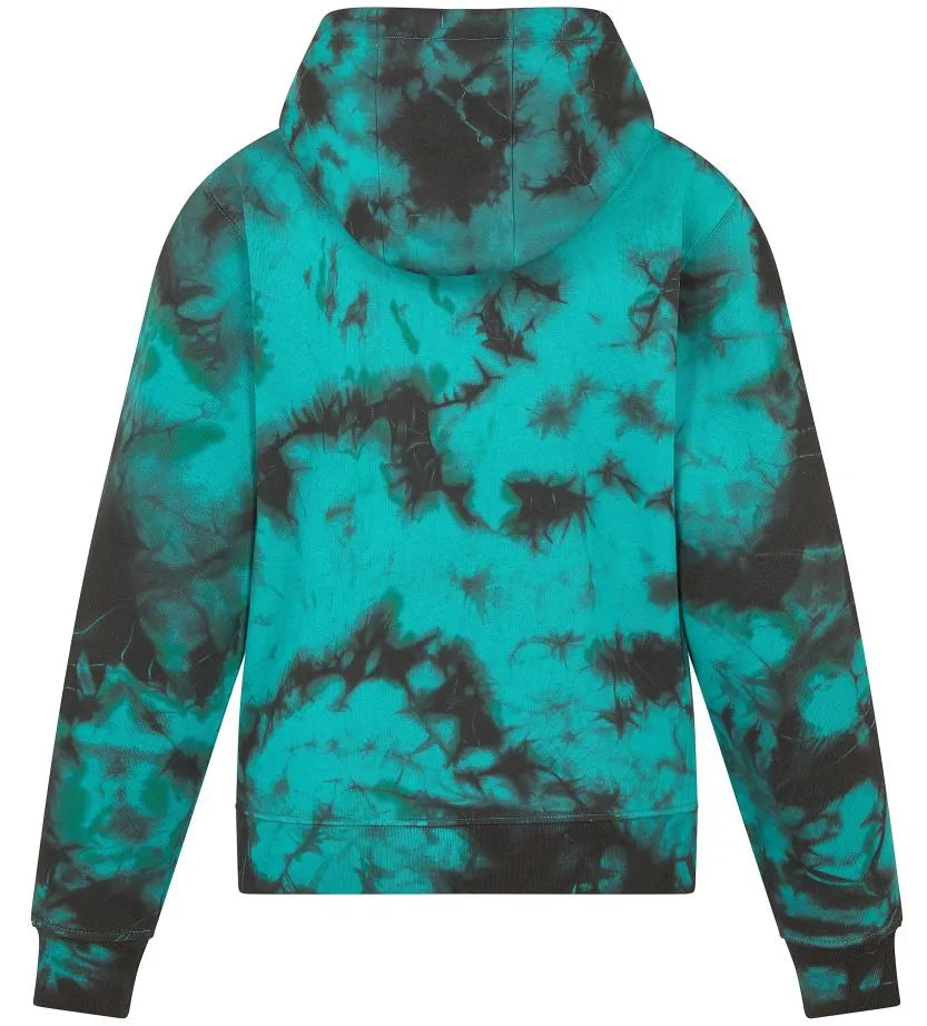 Sudadera de mujer mercedes wmns mapf1 fw tie dye sudadera con capucha multicolor verde s
