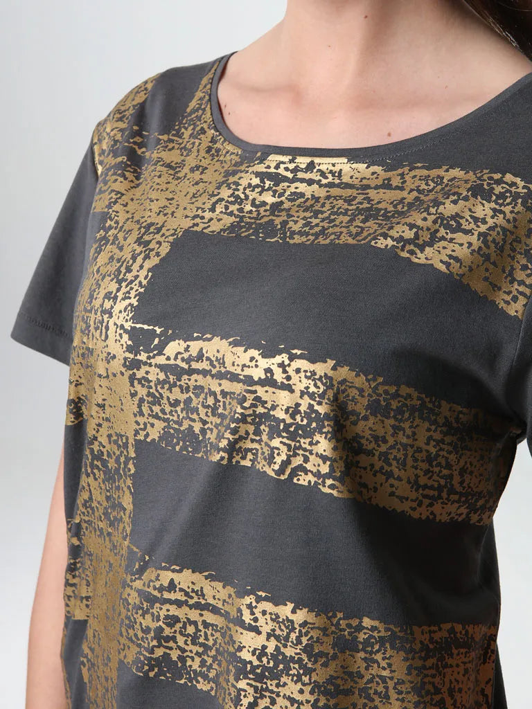 Damen-T-Shirt Loop Asaja Grau