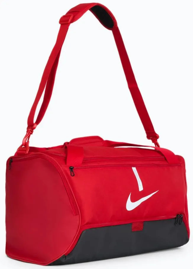 Mála nike acadamh foireann duffel meán 60l dearg dearg