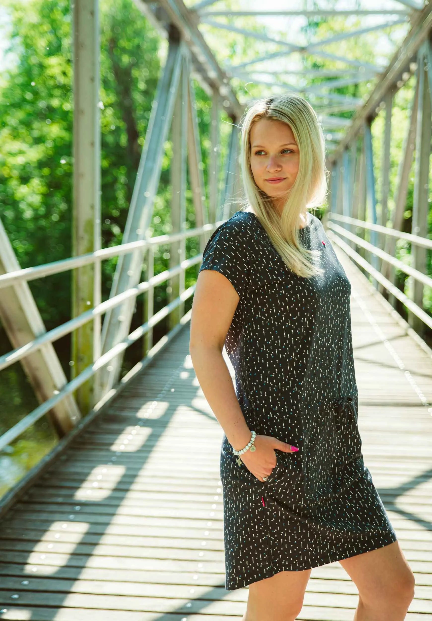 Vestido feminino loap baskela dblu azul m