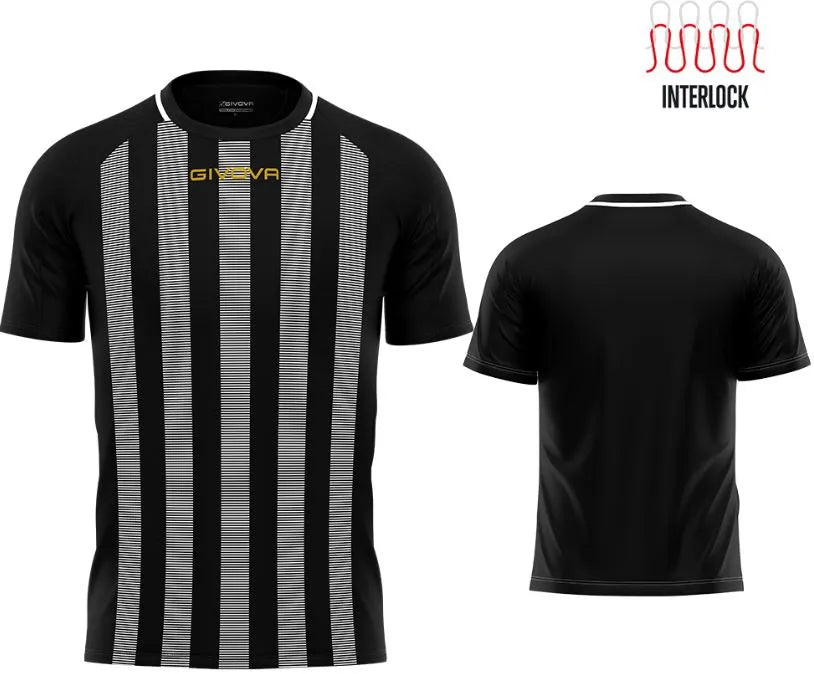 T-shirt de sport Givova Rugby Noir-blanc Noir
