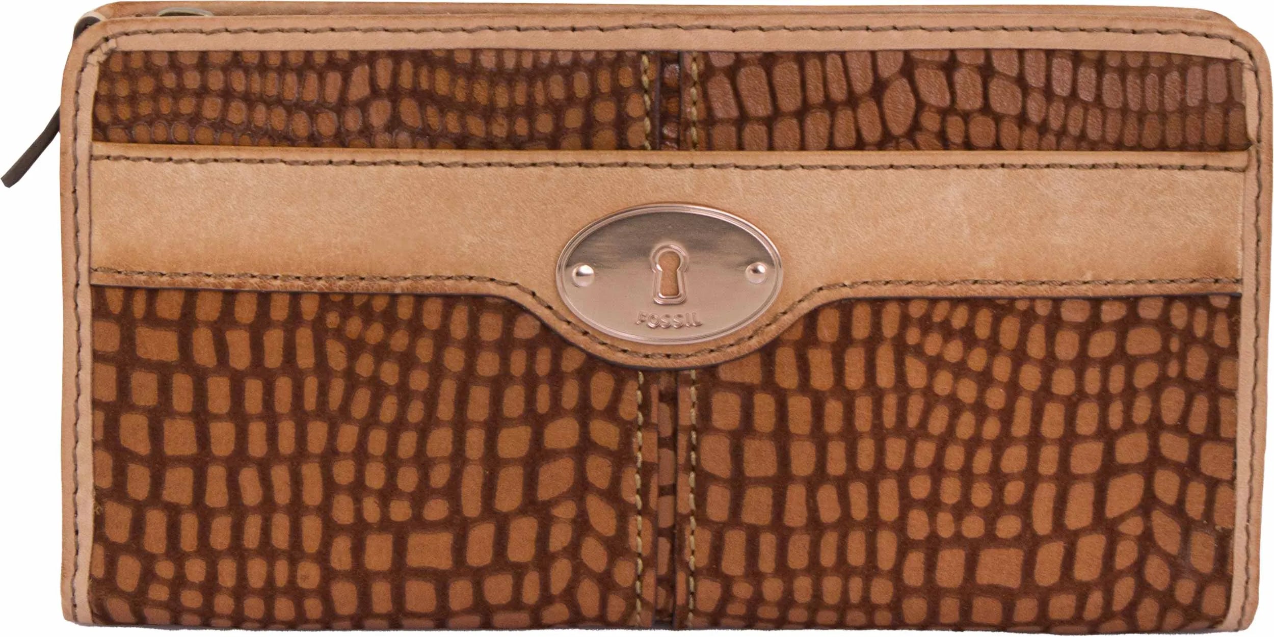 Dámská peněženka Fossil Leather Wallet Maddox Brown Brown