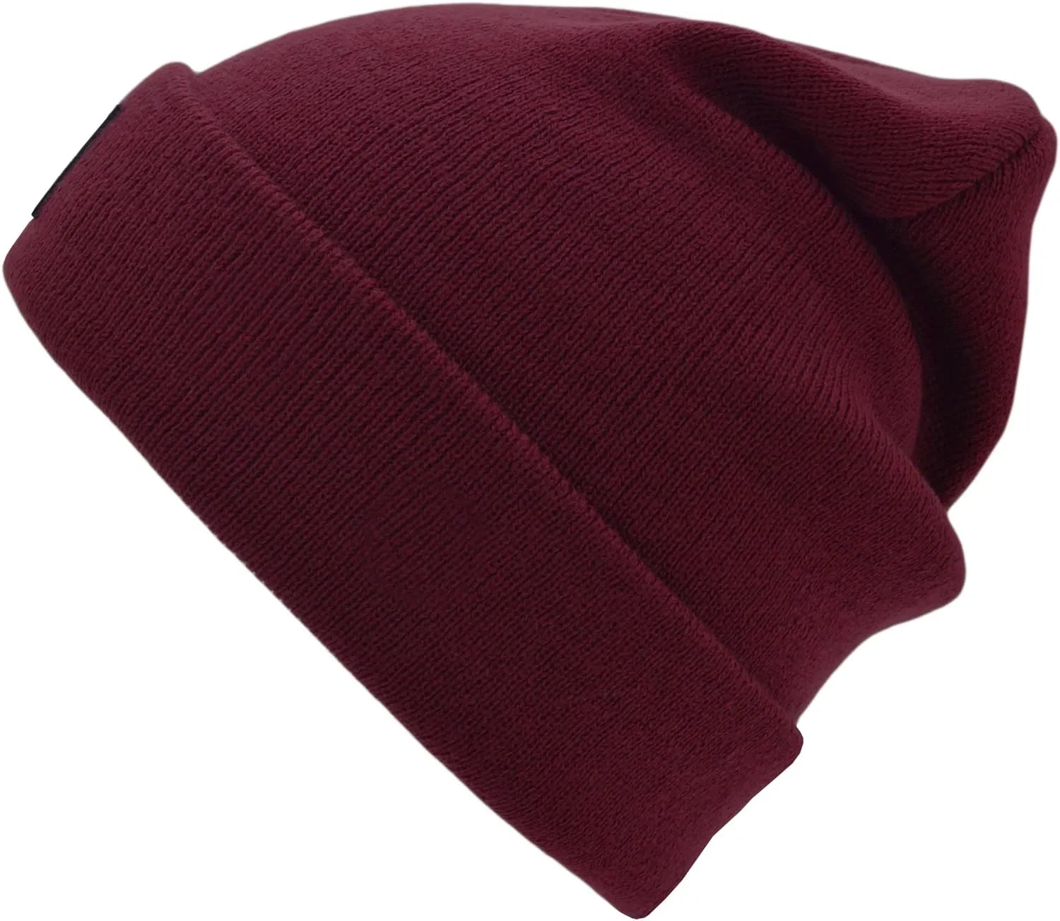 Winter Hats Urban Ace Unisex Cuff Beanies Ruby Burgundy