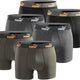 Боксерки Puma Mens Boxershorts 6-pack Orange Black Mix
