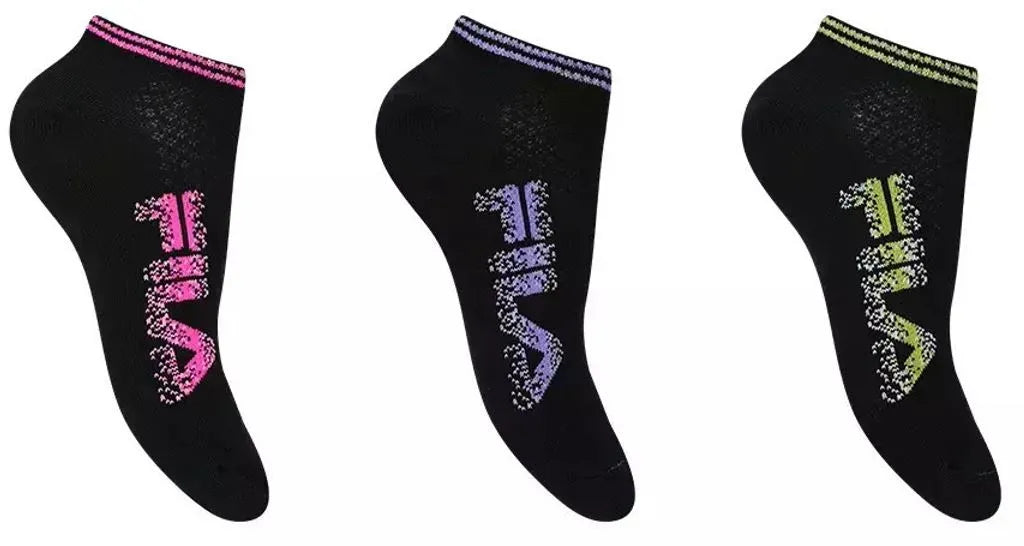 Fila 3-balenie s teniskami čierne ponožky 35-38