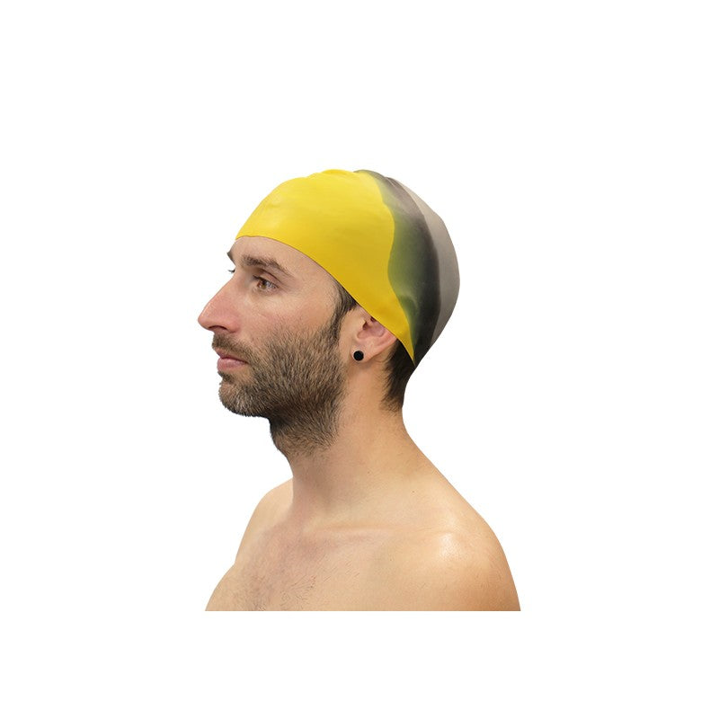 10 Multicolor Assorted Silicone Swimming Cap Pack Multicolor