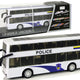 White Double-decker Police Bus With Pull Down Sound