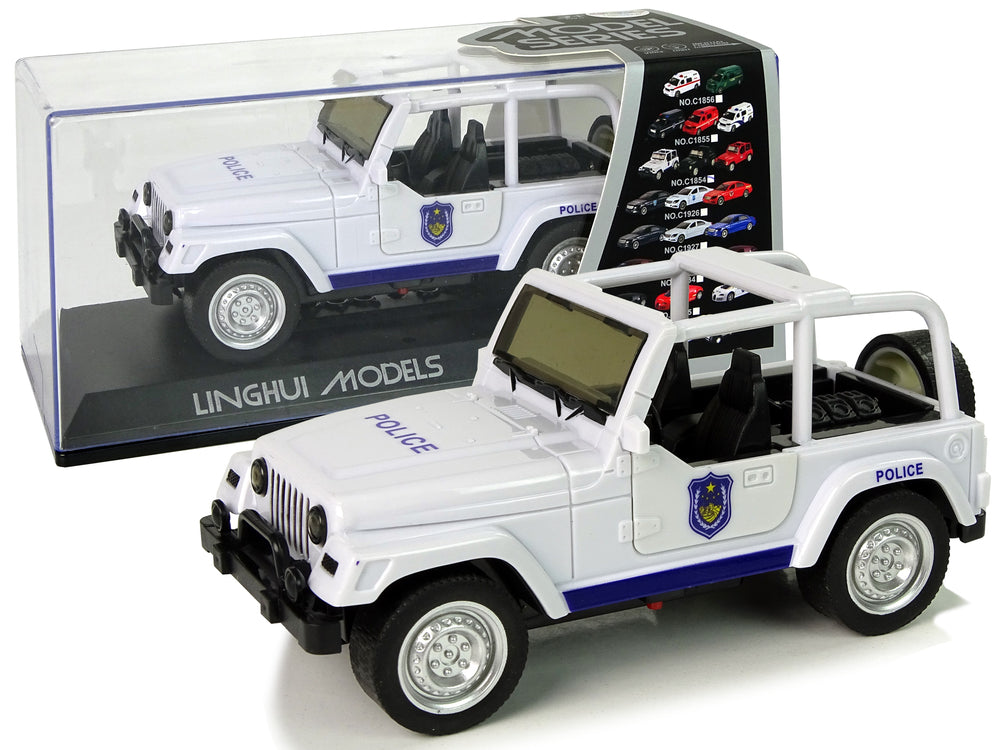 Terénne policajné auto biele