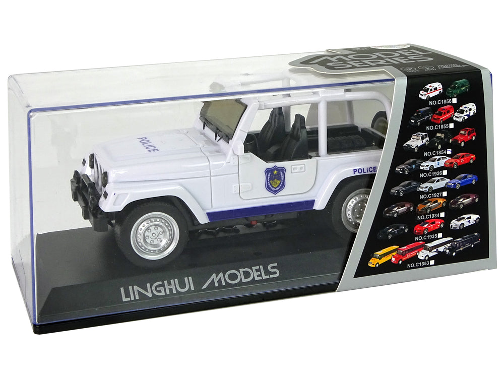 Terénne policajné auto biele