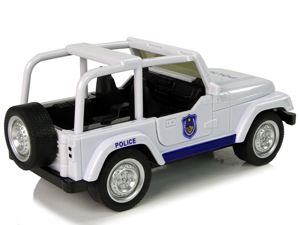 Terénne policajné auto biele