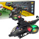 Military Helicopter Huge Wings Lights Sound Rotates