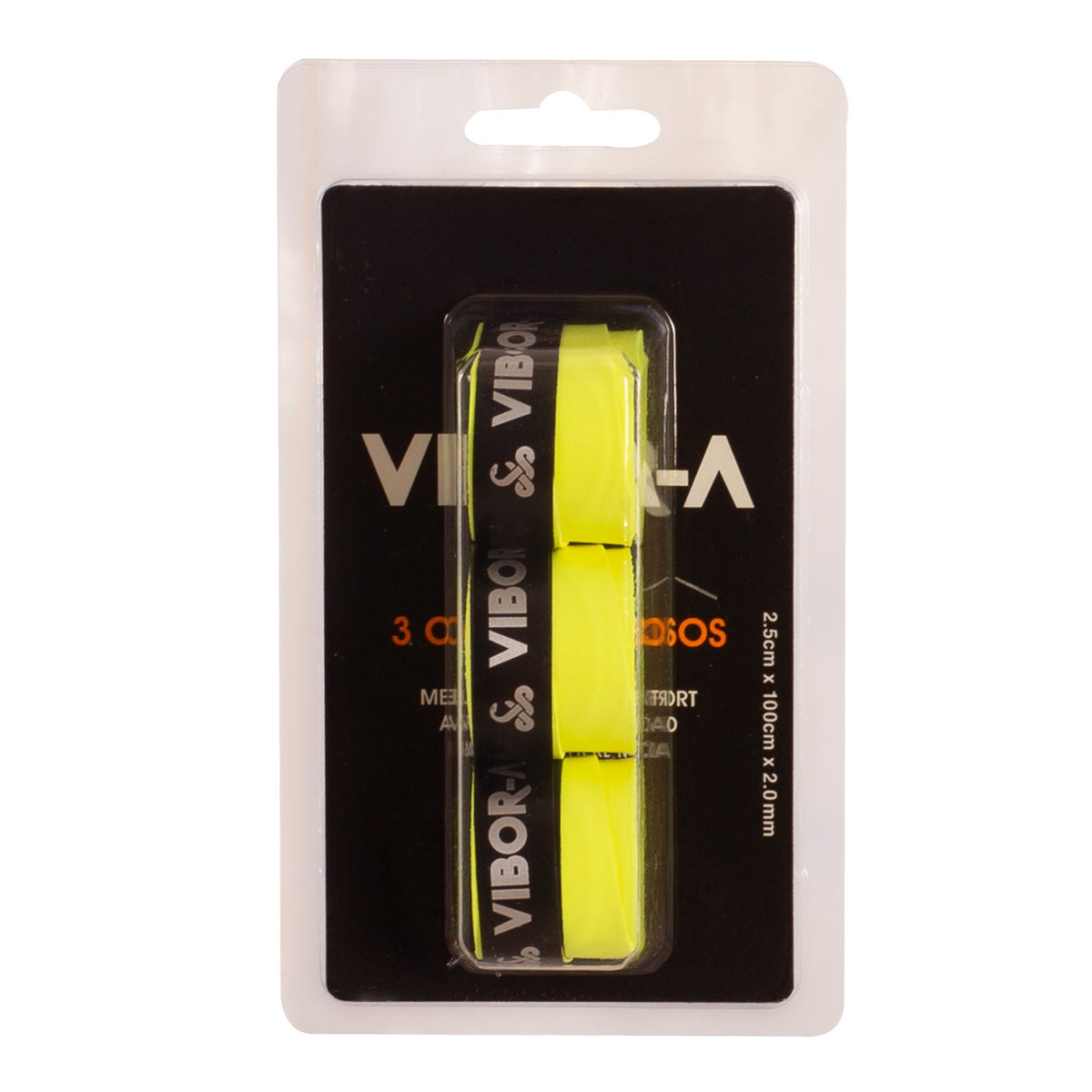 Blister 3 Overgrips Smoth Pro Vibor-a Amarillo Flúor ÚNICA