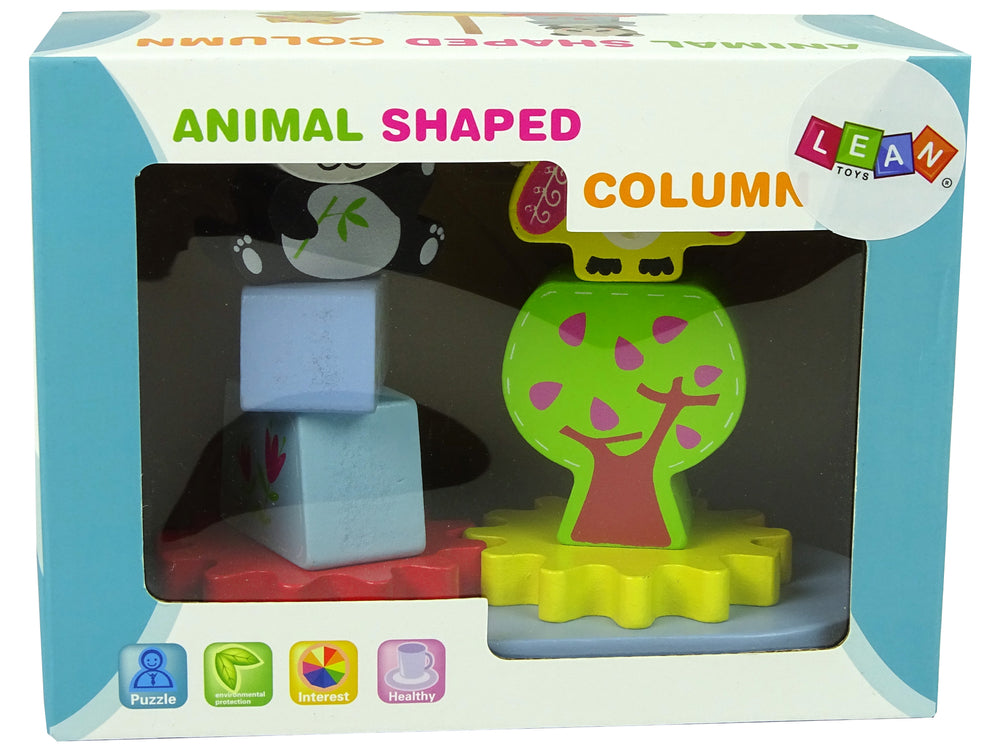 Wooden Animals Sorter Owl Panda Gears