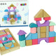 Wooden Bricks Pastel Colours 28 Pieces Castle