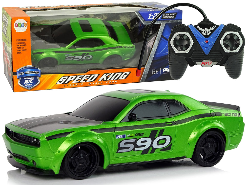Dálkově ovládané sportovní auto 1:24 závodní zelená