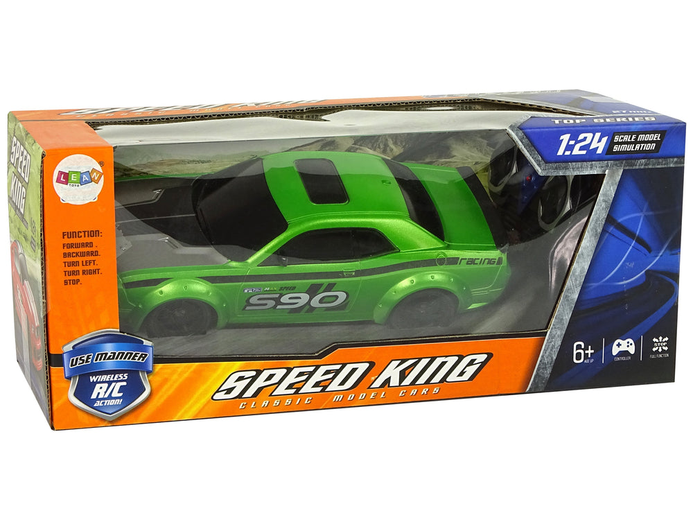 Dálkově ovládané sportovní auto 1:24 závodní zelená