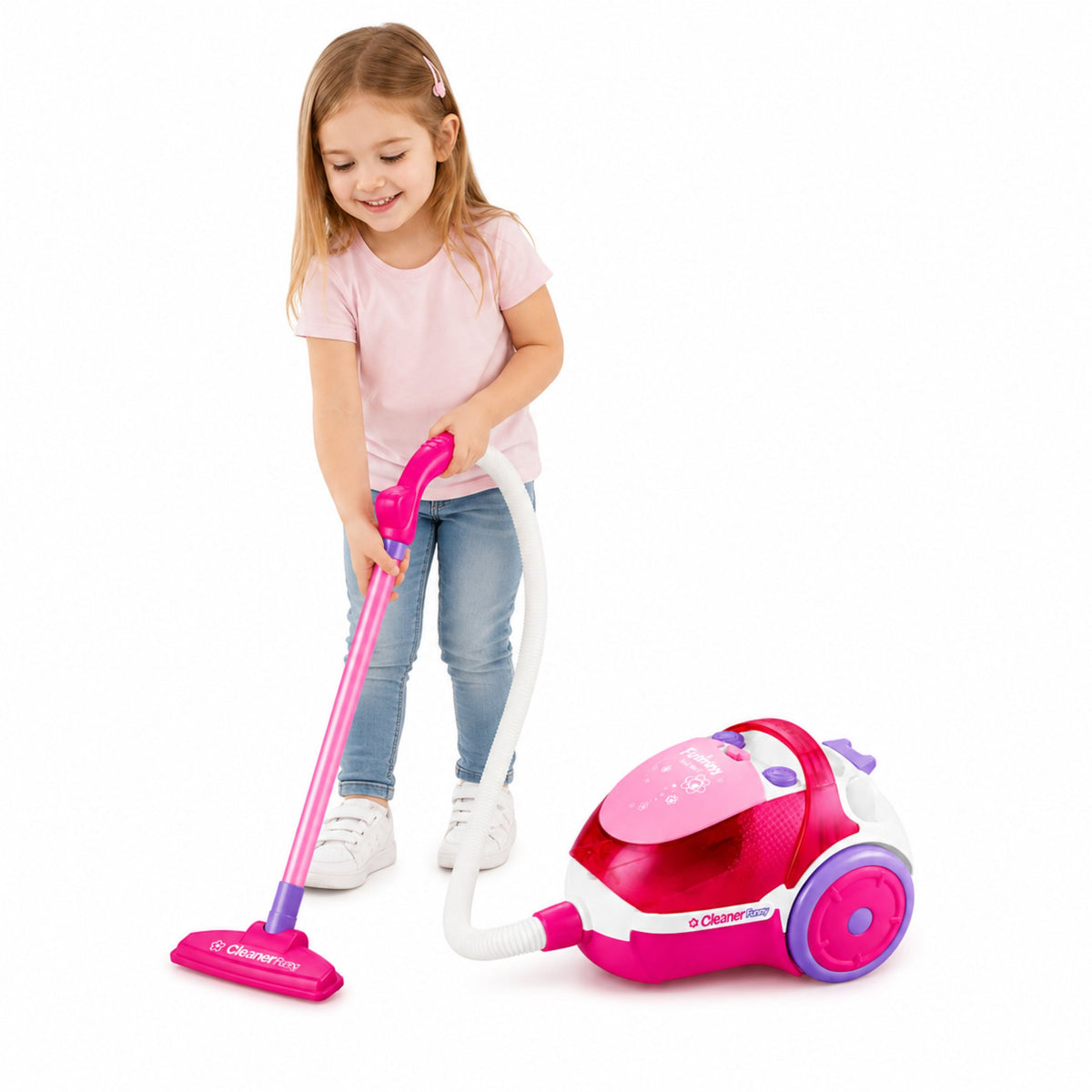 Kids Vacuum Cleaner With Realistic Sound Effects And Sucking Function