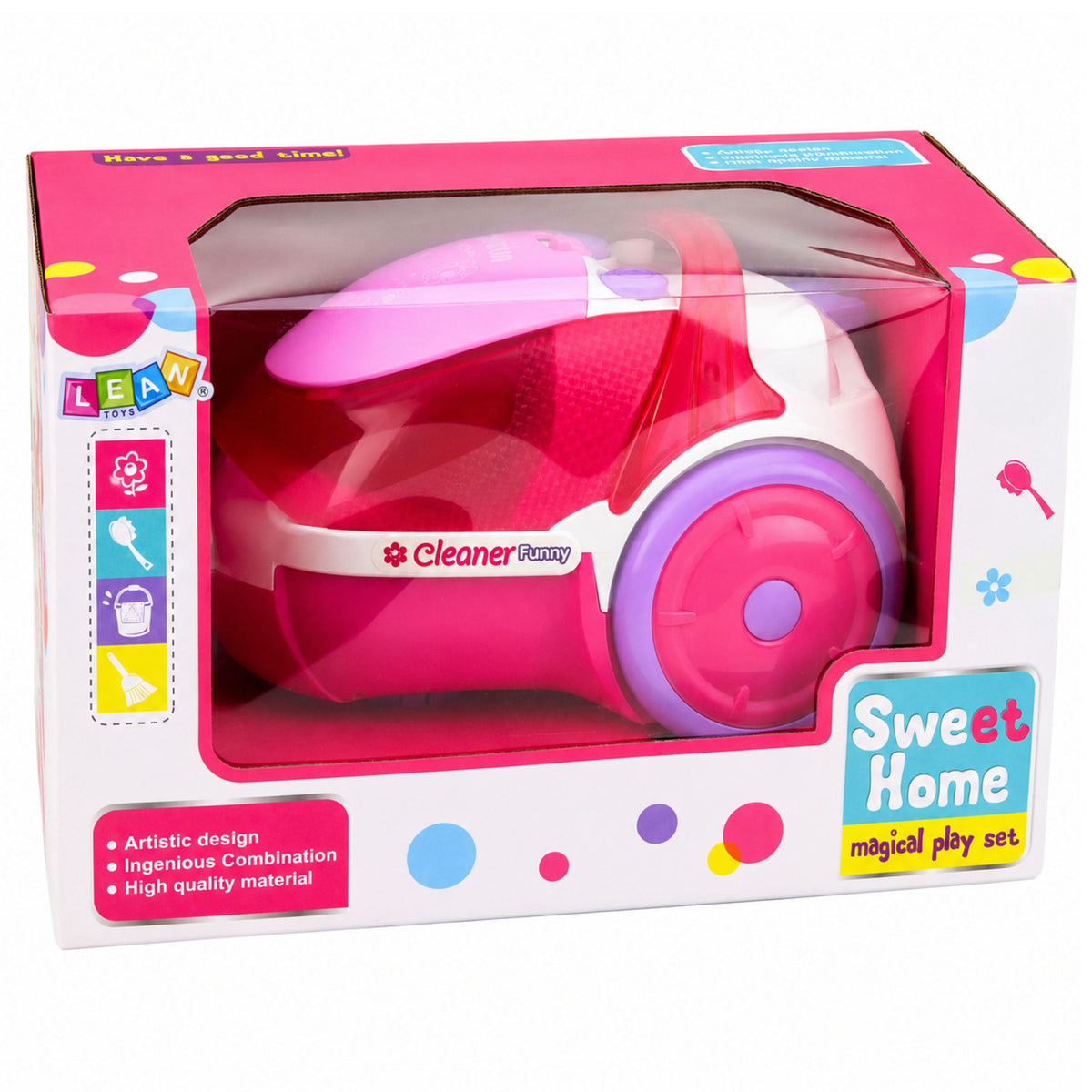 Kids Vacuum Cleaner With Realistic Sound Effects And Sucking Function
