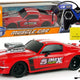 Coche Deportivo R/c 1:16 Piloto Rayas Rojas Blancas