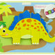 Wooden Puzzle Dinosaur Stegosaurus Yellow