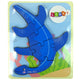Wooden Puzzle Dinosaur Pterodactyl Pink Pliosaurs Blue