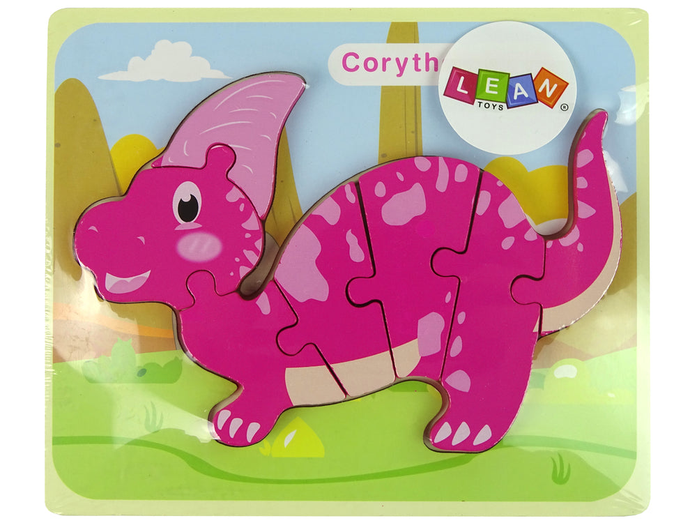 Puzal Adhmaid Dineasár Corythosaurus Pink Spinosaurus Corcra