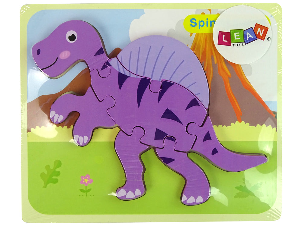 Puzal Adhmaid Dineasár Corythosaurus Pink Spinosaurus Corcra