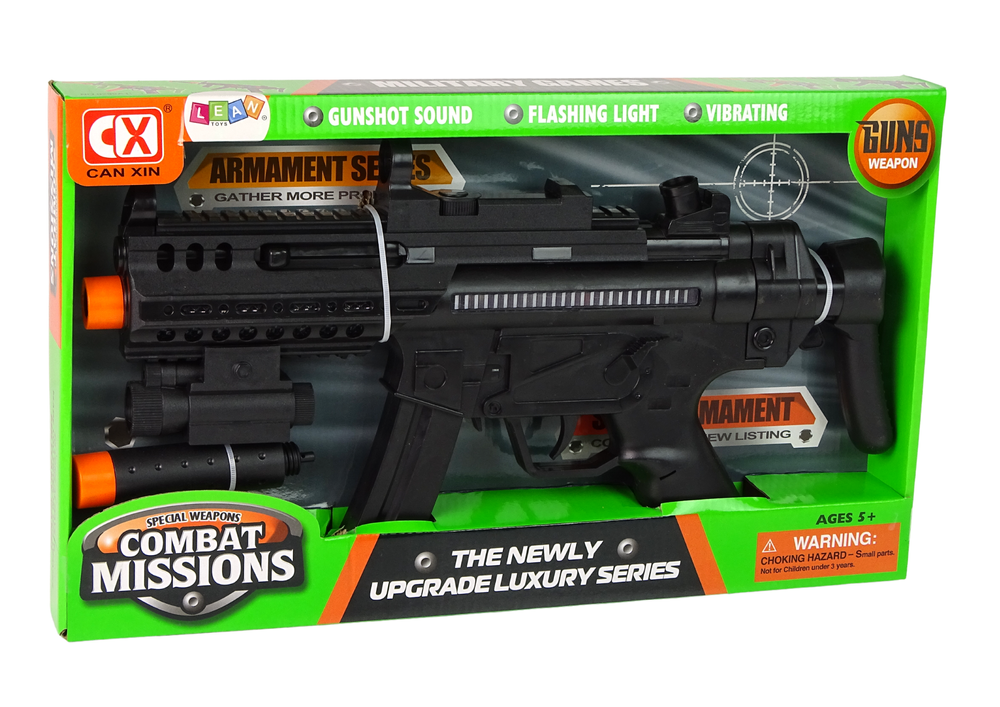 Large Mission Combat Machine Gun With Light Sound Effects And Vibrations