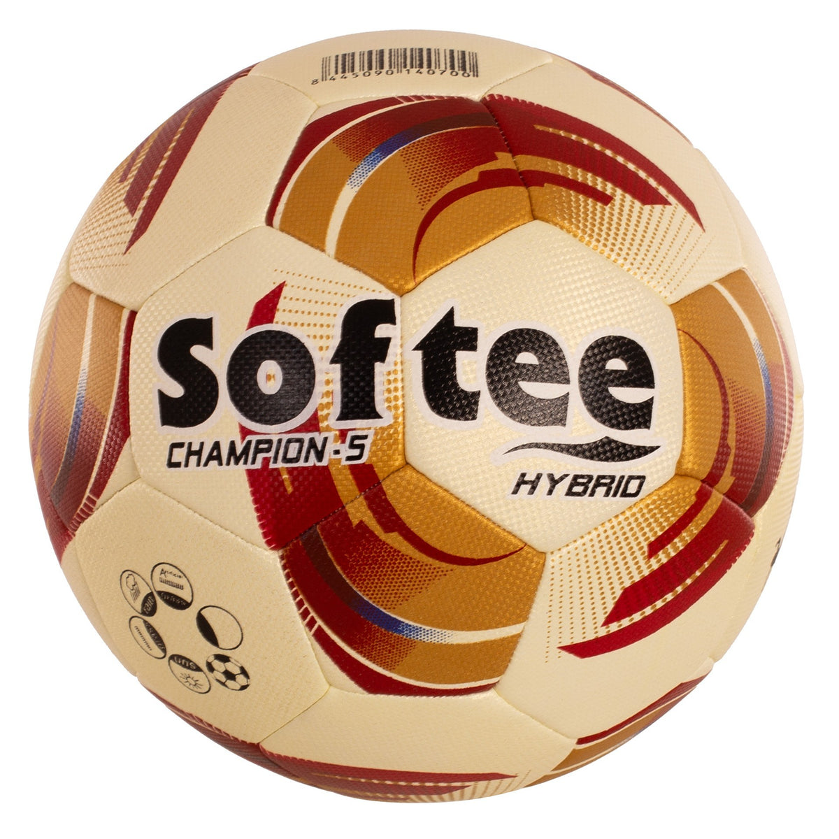 Pallone da calcio Softee Champion Taglia 5 Blanco/Dorado FÚTBOL 11