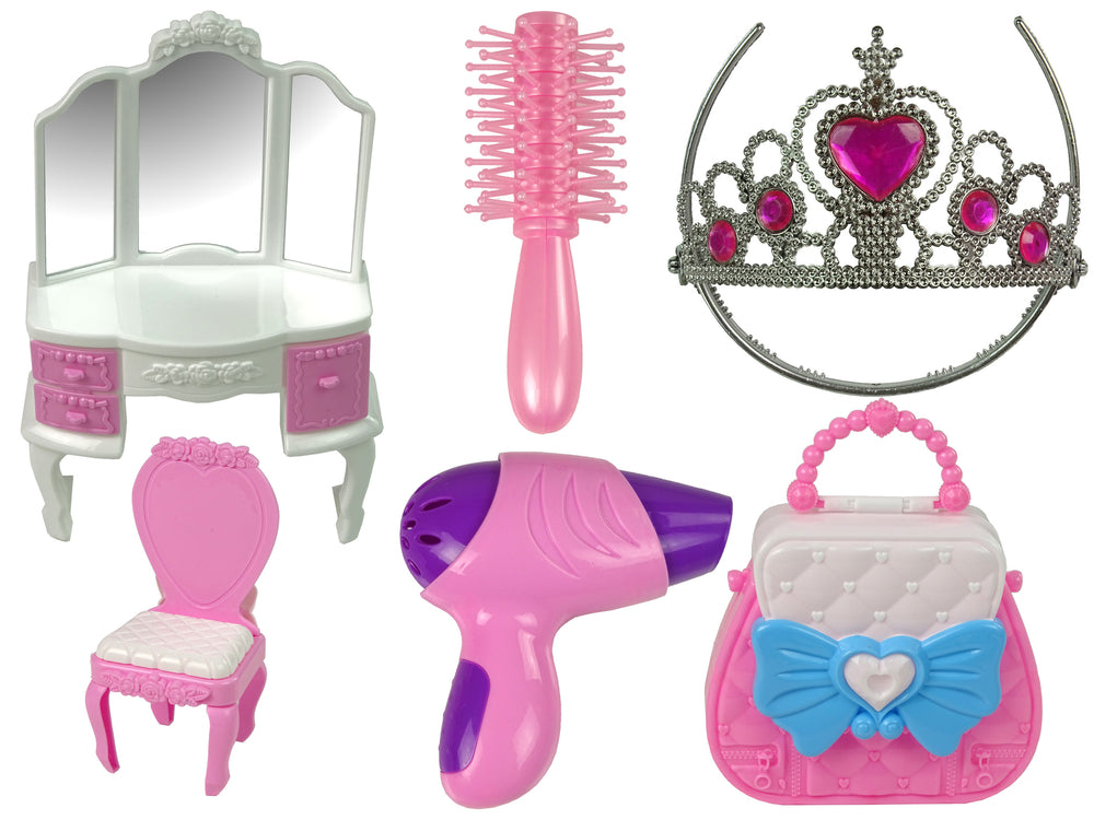 Princess Tent For Kids Beauty Salon Pink Accessories Crown