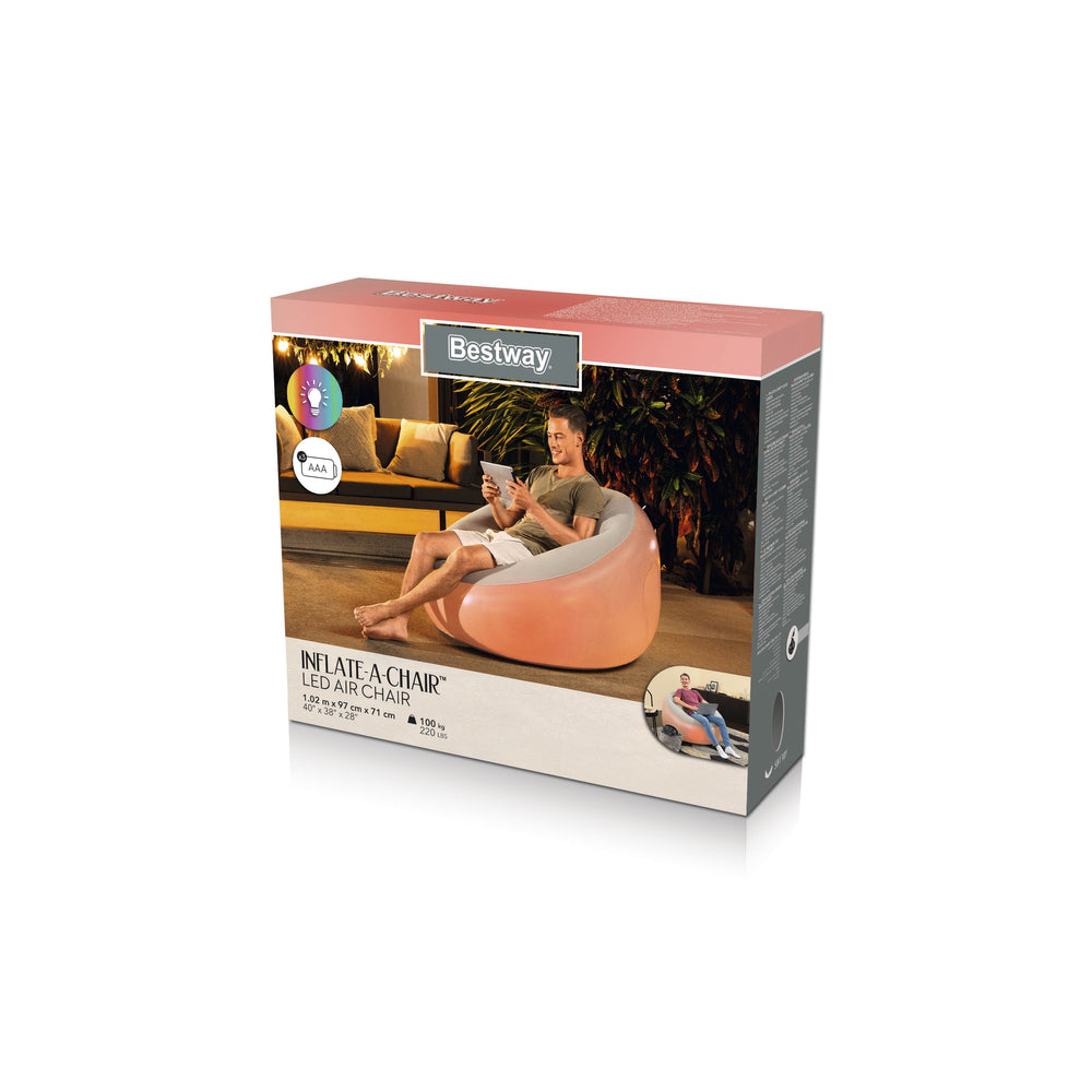 Bestway 75086 Inflatable Illuminated Armchair 102 X 97 X 71 Cm