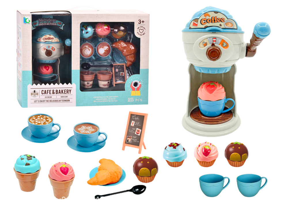 Set Of Sweets Cafe Ice Cream Machine Cups Muffins