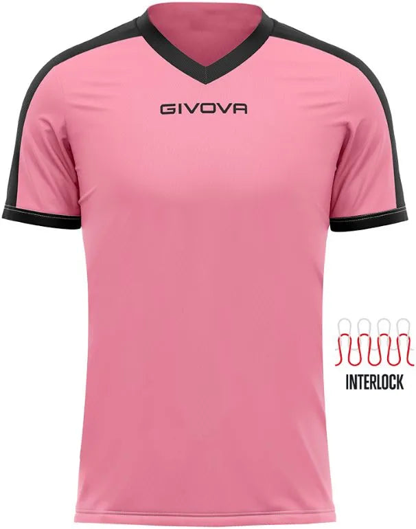Спортна тениска Givova Revolution Pink-black Pink 2xl