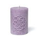 Präglat votivljus Seed Of Life Stearin Lila --set med 2 st - 8x5,5 Cm