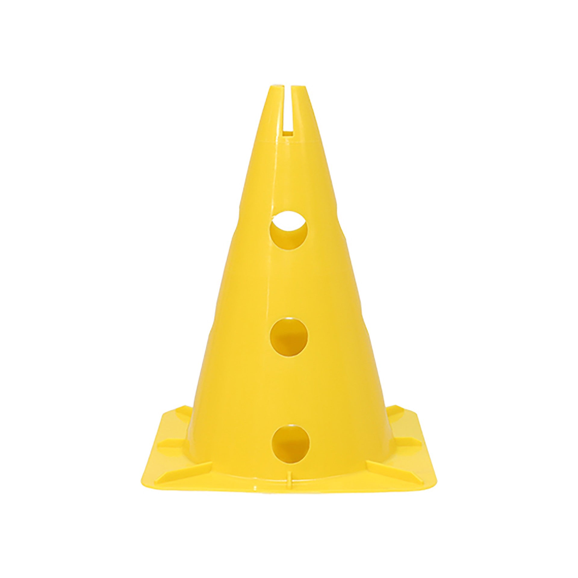 Cono Con Soporte Para Poste Y Aro Base Cuadrada Amarillo