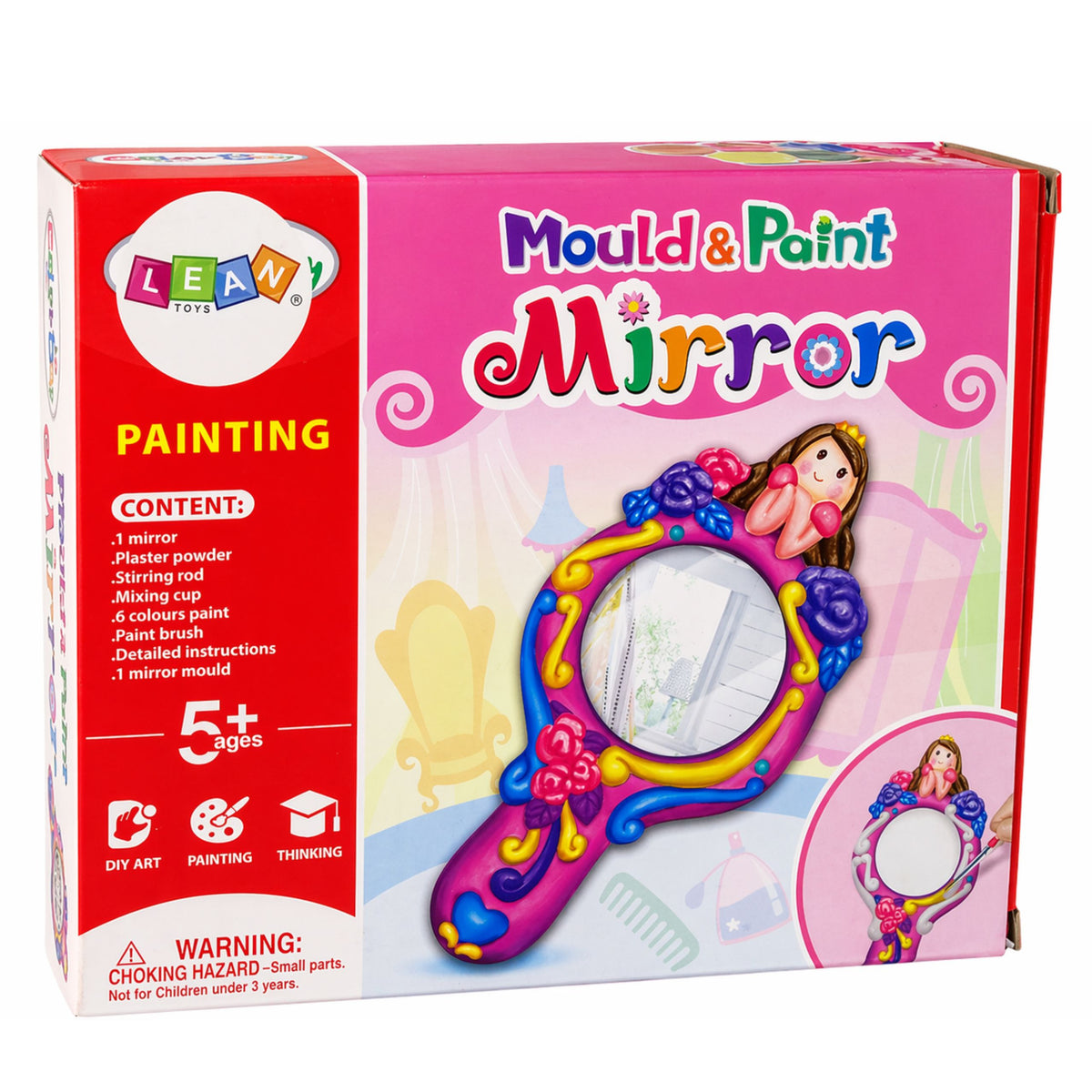 Set Of Creative Plastic Mirror Mold Plaster Paints