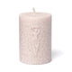Embossed Votive Candle Goddess Stearin Soft Pink --set Of 2 Pcs - 8x5.5 Cm